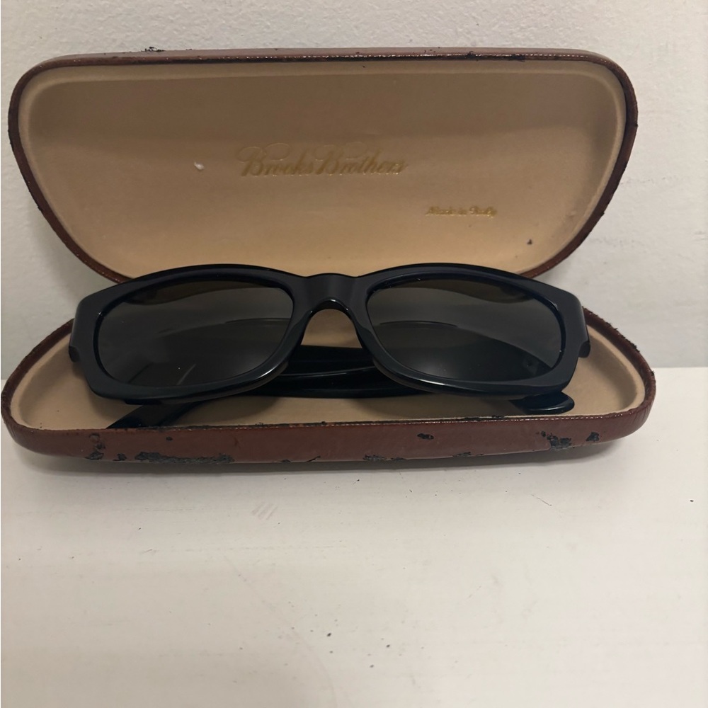 Unisex Black Brooks Brothers Sunglasses